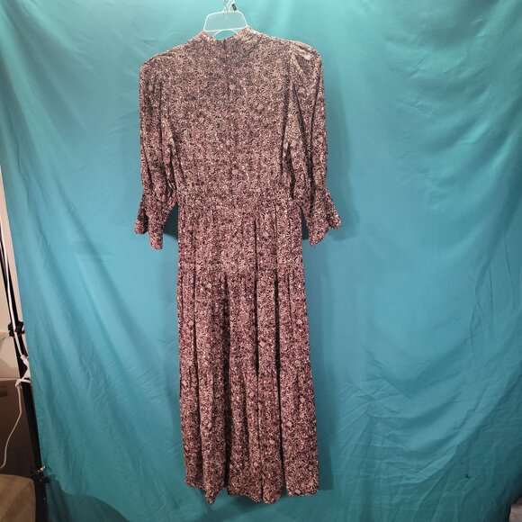 Ba&Sh Womens Floral Long Sleeve Maxi Dress Size 1 Viscose - Picture 7 of 11
